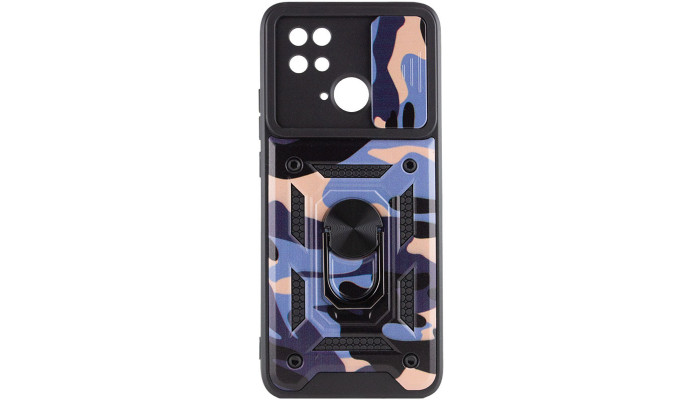 Ударопрочный чехол Camshield Serge Ring Camo для Xiaomi Poco C40 Фиолетовый / Army Purple - фото