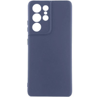 Чохол Silicone Cover Lakshmi Full Camera (A) для Samsung Galaxy S21 Ultra Синій / Midnight Blue