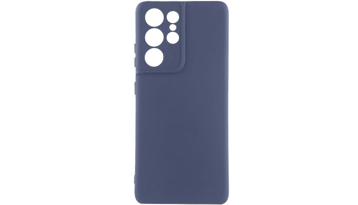 Чохол Silicone Cover Lakshmi Full Camera (A) для Samsung Galaxy S21 Ultra Синій / Midnight Blue - фото