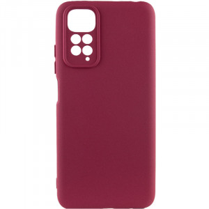 Чохол Silicone Cover Lakshmi Full Camera (A) для Xiaomi Redmi 10 Бордовий / Marsala