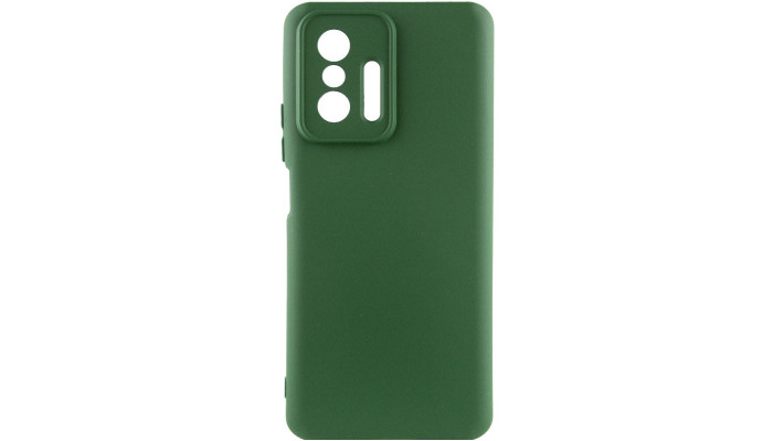 Чохол Silicone Cover Lakshmi Full Camera (A) для Xiaomi 11T / 11T Pro Зелений / Dark green - фото
