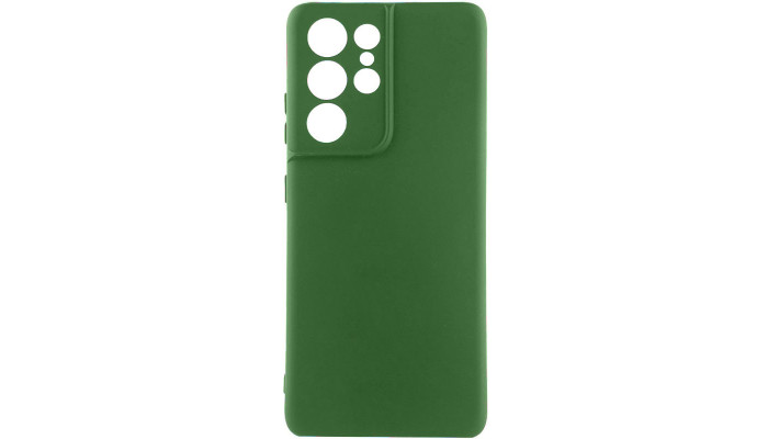 Чохол Silicone Cover Lakshmi Full Camera (A) для Samsung Galaxy S22 Ultra Зелений / Dark green - фото