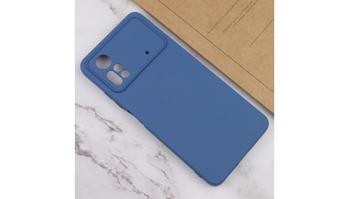 Чехол Silicone Cover Lakshmi Full Camera (A) для Xiaomi Poco X4 Pro 5G Синий / Navy Blue - фото