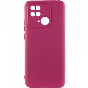 Чохол Silicone Cover Lakshmi Full Camera (A) для Xiaomi Redmi 10C Бордовий / Marsala