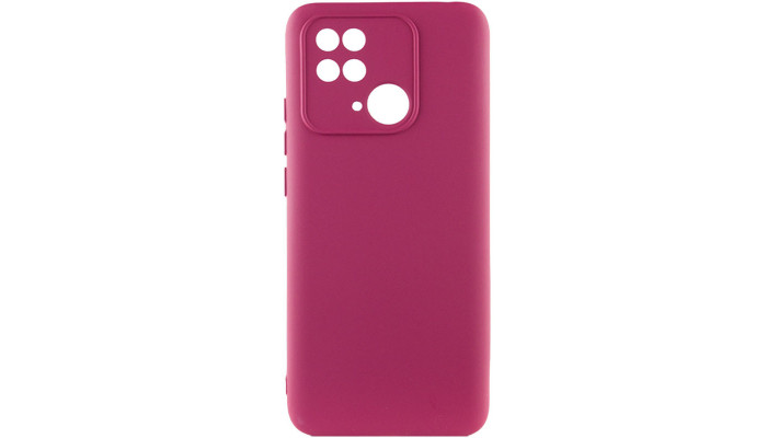 Чехол Silicone Cover Lakshmi Full Camera (A) для Xiaomi Redmi 10C Бордовый / Marsala - фото