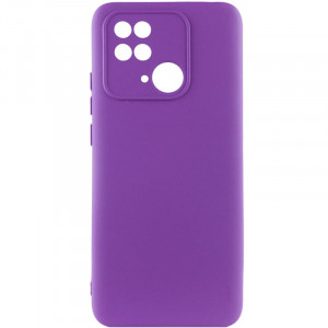 Чехол Silicone Cover Lakshmi Full Camera (A) для Xiaomi Redmi 10C Фиолетовый / Purple