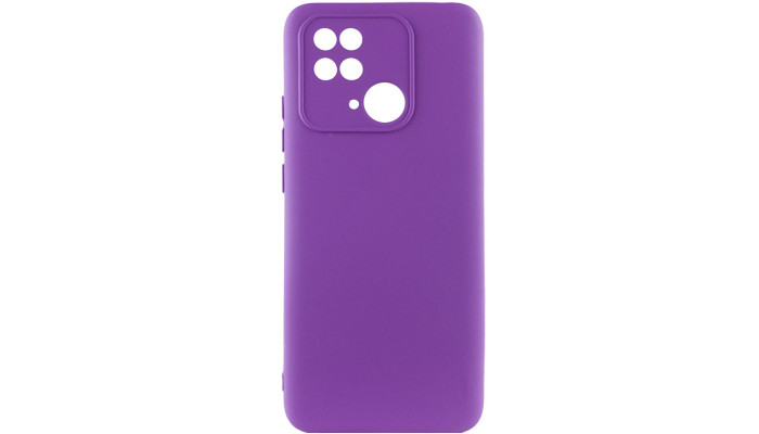 Чехол Silicone Cover Lakshmi Full Camera (A) для Xiaomi Redmi 10C Фиолетовый / Purple - фото