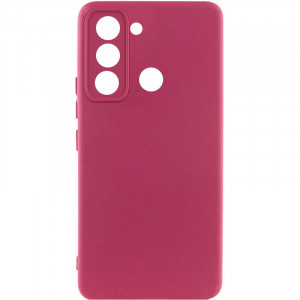 Чохол Silicone Cover Lakshmi Full Camera (A) для TECNO Spark 8C Бордовий / Marsala