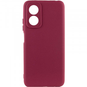 Чохол Silicone Cover Lakshmi Full Camera (A) для Oppo A17 Бордовий / Marsala