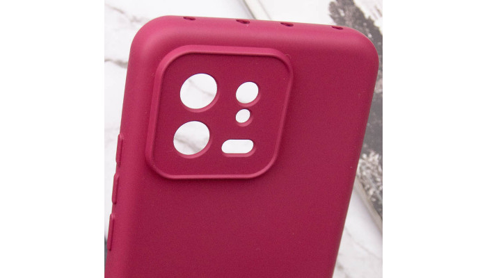 Чехол Silicone Cover Lakshmi Full Camera (A) для Xiaomi 13 Бордовый / Marsala - фото