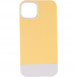 Чохол TPU+PC Bichromatic для Apple iPhone 13 (6.1") Creamy-yellow / White