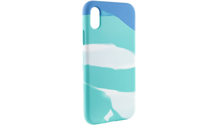 Чехол Silicone case full Aquarelle для Apple iPhone X / XS (5.8