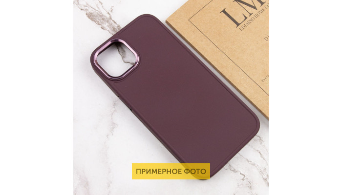 TPU чехол Bonbon Metal Style для Samsung Galaxy A12 Бордовый / Plum - фото