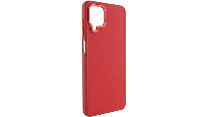 TPU чехол Bonbon Metal Style для Samsung Galaxy A12 Красный / Red - фото