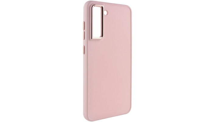 TPU чехол Bonbon Metal Style для Samsung Galaxy S21 FE Розовый / Light pink - фото