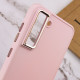 TPU чехол Bonbon Metal Style для Samsung Galaxy S21 FE Розовый / Light pink - фото