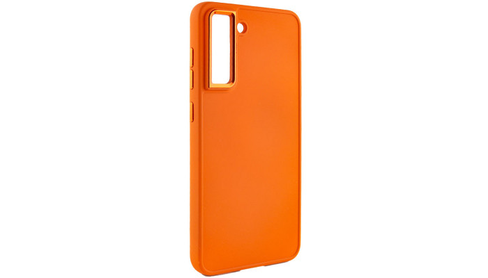 TPU чехол Bonbon Metal Style для Samsung Galaxy S21 FE Оранжевый / Papaya - фото