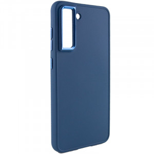 TPU чехол Bonbon Metal Style для Samsung Galaxy S21 FE Синий / Cosmos blue