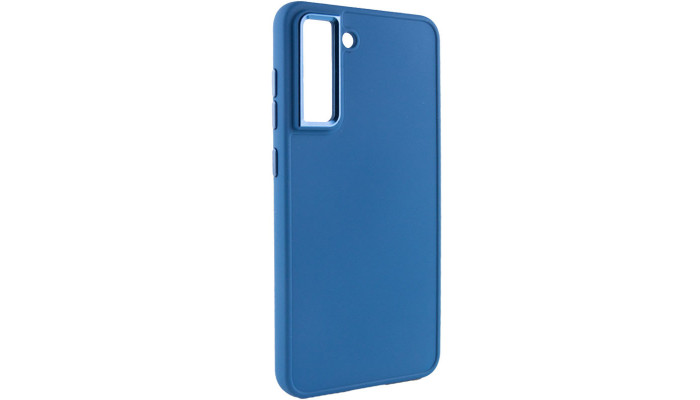 TPU чехол Bonbon Metal Style для Samsung Galaxy S21 FE Синий / Denim Blue - фото