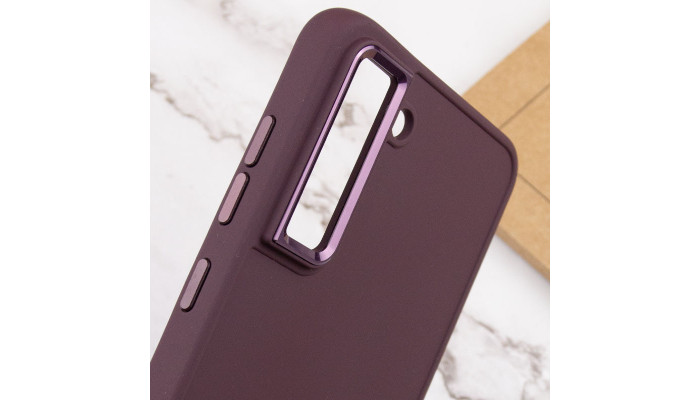 TPU чехол Bonbon Metal Style для Samsung Galaxy S23 Бордовый / Plum - фото