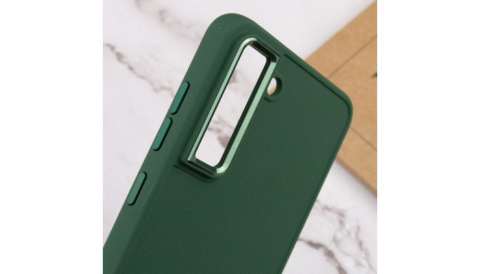 TPU чехол Bonbon Metal Style для Samsung Galaxy S23 Зеленый / Army green - фото