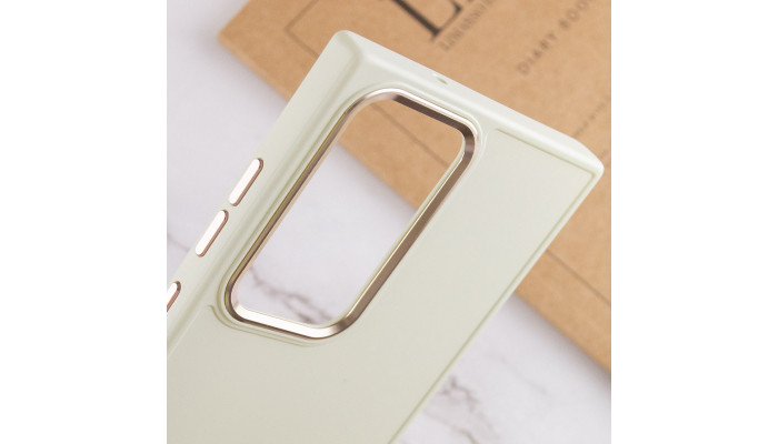 TPU чохол Bonbon Metal Style для Samsung Galaxy S23 Ultra Білий / White - фото