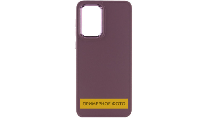 TPU чохол Bonbon Metal Style для Samsung Galaxy S23 Ultra Бордовий / Plum - фото