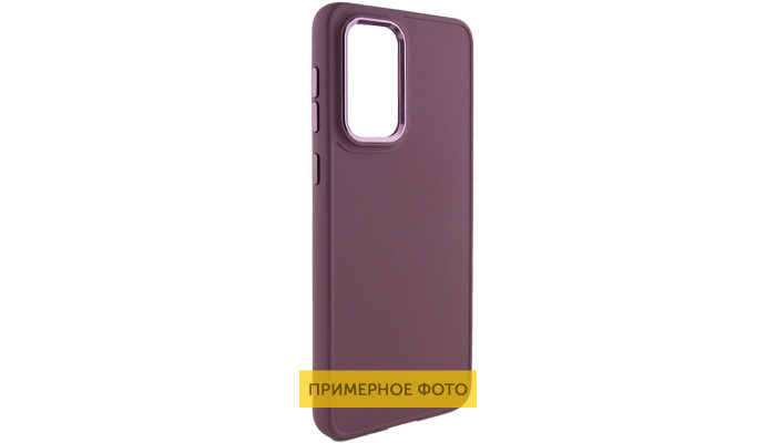TPU чехол Bonbon Metal Style для Samsung Galaxy S23 Ultra Бордовый / Plum - фото