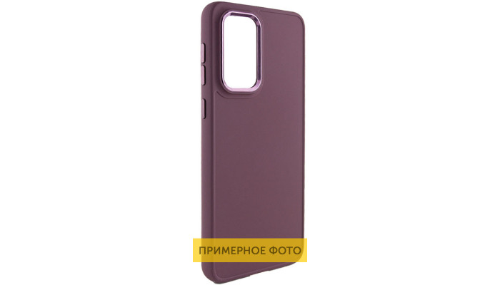 TPU чохол Bonbon Metal Style для Samsung Galaxy S23 Ultra Бордовий / Plum - фото