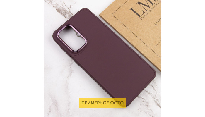 TPU чехол Bonbon Metal Style для Samsung Galaxy S23 Ultra Бордовый / Plum - фото