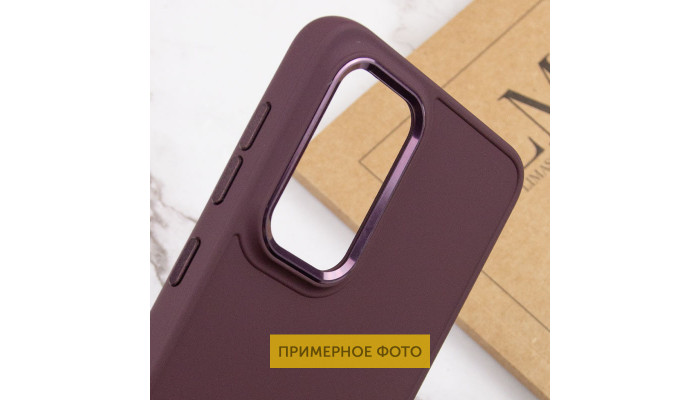 TPU чехол Bonbon Metal Style для Samsung Galaxy S23 Ultra Бордовый / Plum - фото