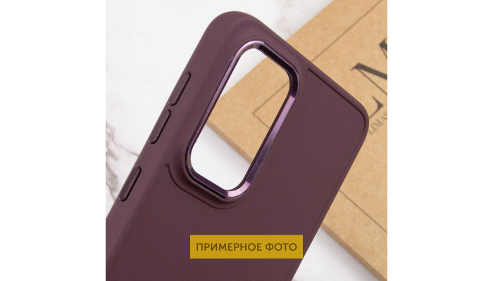 TPU чохол Bonbon Metal Style для Samsung Galaxy S23 Ultra Бордовий / Plum - фото