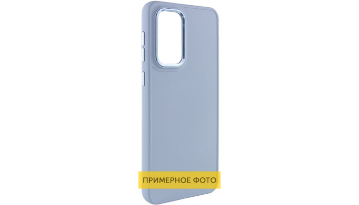 TPU чехол Bonbon Metal Style для Samsung Galaxy S23 Ultra Голубой / Mist blue - фото