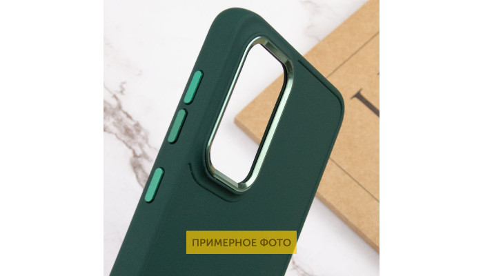 TPU чехол Bonbon Metal Style для Samsung Galaxy S23 Ultra Зеленый / Army green - фото