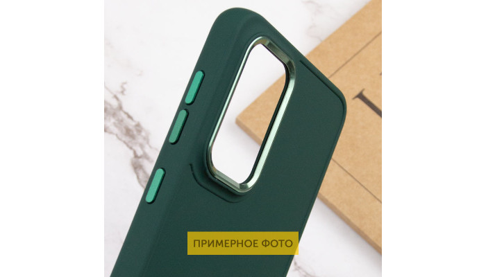 TPU чохол Bonbon Metal Style для Samsung Galaxy S23 Ultra Зелений / Army green - фото