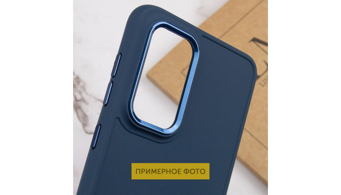 TPU чехол Bonbon Metal Style для Samsung Galaxy S23 Ultra Синий / Cosmos blue - фото