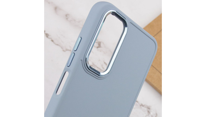 TPU чохол Bonbon Metal Style для Samsung Galaxy A34 5G Блакитний / Mist blue - фото