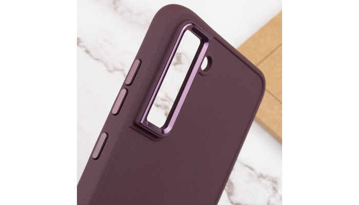 TPU чохол Bonbon Metal Style для Samsung Galaxy S24 Бордовий / Plum - фото