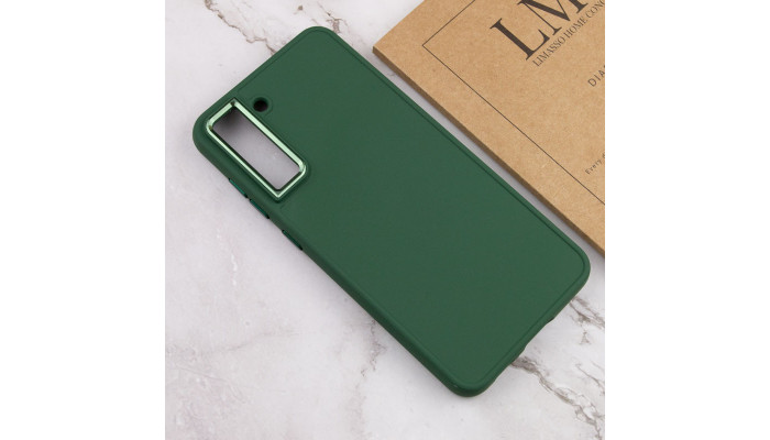 TPU чехол Bonbon Metal Style для Samsung Galaxy S24 Зеленый / Army green - фото