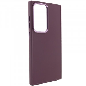 TPU чехол Bonbon Metal Style для Samsung Galaxy S24 Ultra Бордовый / Plum