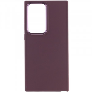 TPU чехол Bonbon Metal Style для Samsung Galaxy S24 Ultra Бордовый / Plum