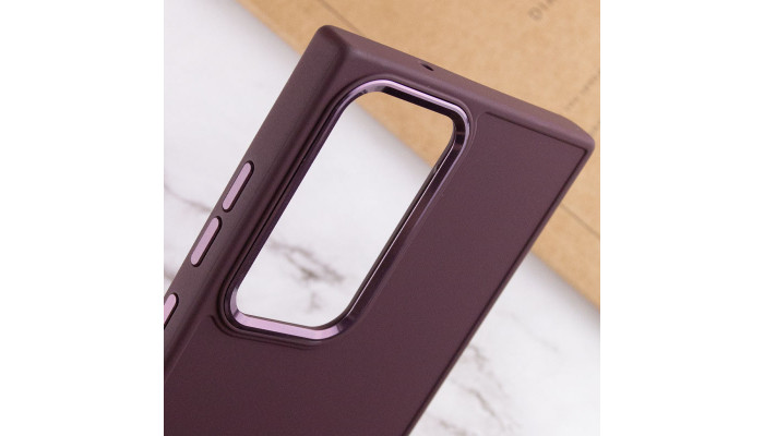 TPU чохол Bonbon Metal Style для Samsung Galaxy S24 Ultra Бордовий / Plum - фото