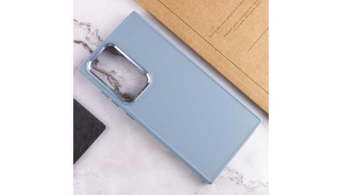 TPU чехол Bonbon Metal Style для Samsung Galaxy S24 Ultra Голубой / Mist blue - фото