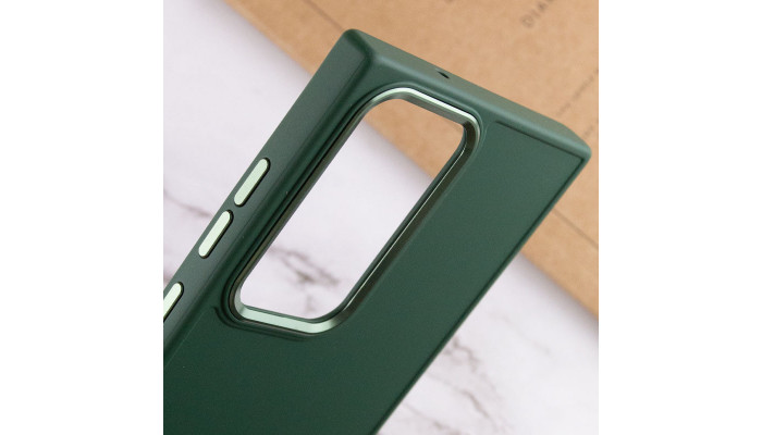 TPU чехол Bonbon Metal Style для Samsung Galaxy S24 Ultra Зеленый / Army green - фото