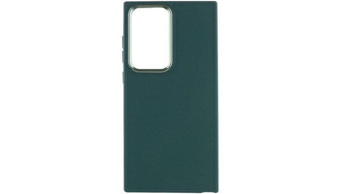TPU чехол Bonbon Metal Style для Samsung Galaxy S24 Ultra Зеленый / Pine green - фото