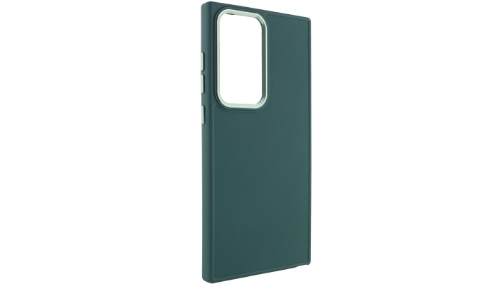 TPU чехол Bonbon Metal Style для Samsung Galaxy S24 Ultra Зеленый / Pine green - фото