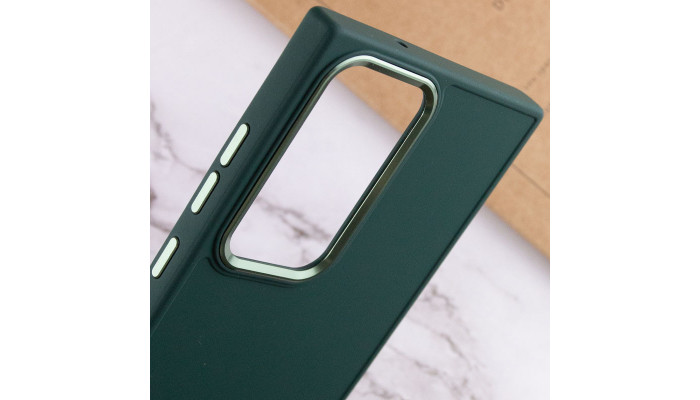 TPU чохол Bonbon Metal Style для Samsung Galaxy S24 Ultra Зелений / Pine green - фото