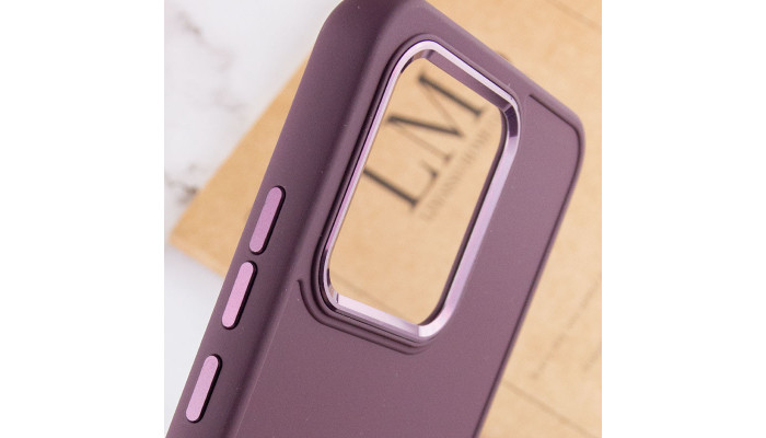 TPU чехол Bonbon Metal Style для Xiaomi Redmi Note 13 4G Бордовый / Plum - фото