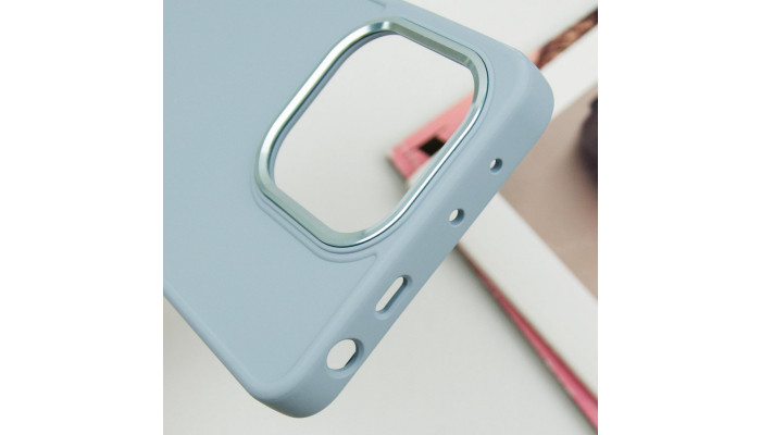 TPU чехол Bonbon Metal Style для Xiaomi Redmi Note 13 4G Голубой / Mist blue - фото