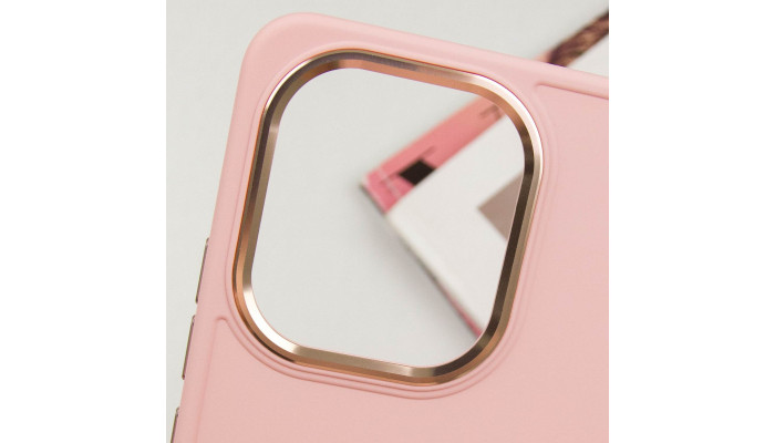 TPU чохол Bonbon Metal Style для Xiaomi Redmi Note 13 4G Рожевий / Light pink - фото